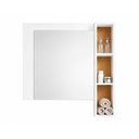 Ver imagem 4 de Kit Conjunto Gabinete de Banheiro e Espelheira Suspenso sem Cuba Branco Cal Móveis