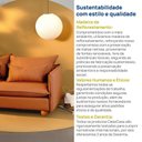 Ver mais imagens de Sofá Modular 2 Lugares Braço Lateral com Pé Bolinha Sôma CabeCasa MadeiraOriginals