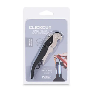 Abridor de Garrafas / Saca-Rolhas Pulltex ClickCut Preto