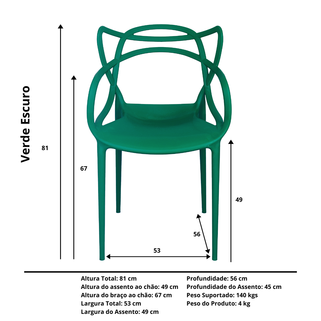 Cadeira Allegra Verde Escuro - 4