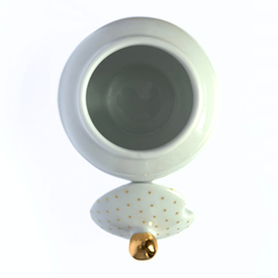 Açucareiro de Porcelana Masha Coração Dourado - Casa Toco - 4