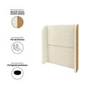 Ver imagem 2 de Cabeceira Solteiro Estofada Ideal para Cama Box 100cm Bouclé - Creme Whisky