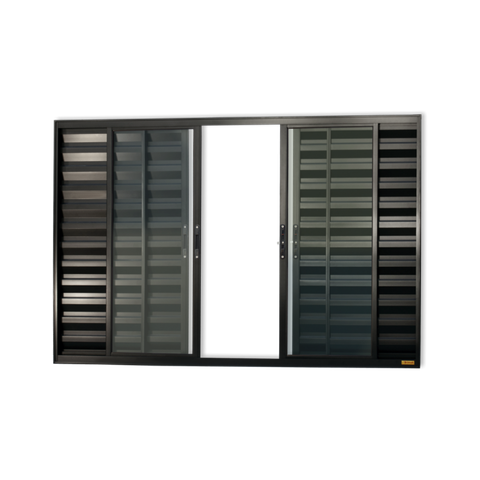 Veneziana Alumínio Confort 6F.120 x 200 V.Liso Preto Brimak