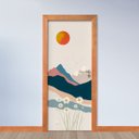 Ver imagem 2 de Adesivo de Porta - Paisagem Arte Boho