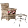 1 Poltrona Topazio, 1 Mesa de Centro Varanda Jardim Sacada Area Aluminio Fibra Capuccino A05 - 1