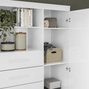 Ver mais imagens de Cômoda Multiuso 6 Gavetas 1 Porta 96cm Guaíra Branco S01 - Mpozenato