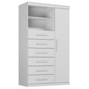 Ver imagem 6 de Cômoda Multiuso 6 Gavetas 1 Porta 96cm Guaíra Branco S01 - Mpozenato