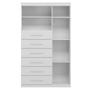 Ver imagem 7 de Cômoda Multiuso 6 Gavetas 1 Porta 96cm Guaíra Branco S01 - Mpozenato