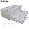 Cama Box Baú Solteiro Conjugado de Mola Suede Bege com Auxiliar Bicama 3 em 1 - Votobox - 4