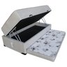 Cama Box Baú Solteiro Conjugado de Mola Suede Bege com Auxiliar Bicama 3 em 1 - Votobox - 1