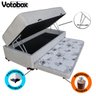 Cama Box Baú Solteiro Conjugado de Mola Suede Bege com Auxiliar Bicama 3 em 1 - Votobox - 2