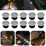 10 Luminárias Balizadores Spot Led SMD Em PVC De 7W Luz Branco Quente De Embutir Em Piso Chão Solo G - 1