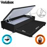 Cama Box Baú Solteiro 2 em 1 Auxiliar Bicama 96x203x45cm Suede Preto Votobox - 3
