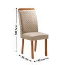 Ver imagem 3 de Mesa de Jantar Alvorada 180cm Tampo MDF Vidro Canto Copo com 6 Cadeiras Aline Moderna Mobília