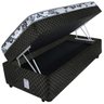 Cama Box Baú Solteiro Conjugado de Espuma 88x188x63cm Matelado Preto Votobox - 1