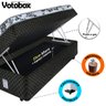 Cama Box Baú Solteiro Conjugado de Espuma 88x188x63cm Matelado Preto Votobox - 3