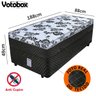 Cama Box Baú Solteiro Conjugado de Espuma 88x188x63cm Matelado Preto Votobox - 2
