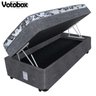 Cama Box Baú Solteiro Conjugado de Molas 96x203x49cm Votobox Suede Cinza - 1