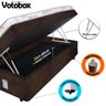 Cama Box Baú Solteiro Conjugado de Molas 88x188x49cm Votobox Suede Marrom - 3