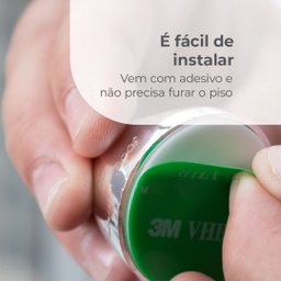 Trava Porta Magnético Universal Prendedor Fixador de Portas Comfort Door Adesivo 3m Dourado - 3