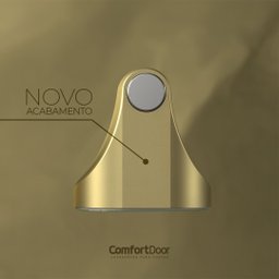 Trava Porta Magnético Universal Prendedor Fixador de Portas Comfort Door Adesivo 3m Dourado - 6