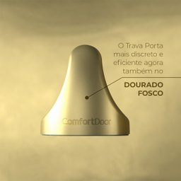 Trava Porta Magnético Universal Prendedor Fixador de Portas Comfort Door Adesivo 3m Dourado - 5