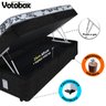 Cama Box Baú Solteiro Conjugado de Molas 78x188x49cm Votobox Suede Preto - 3