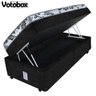 Cama Box Baú Solteiro Conjugado de Molas 78x188x49cm Votobox Suede Preto - 1