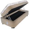 Cama Box Baú Solteiro Conjugado de Espuma 78x188x63cm Suede Bege Votobox - 1