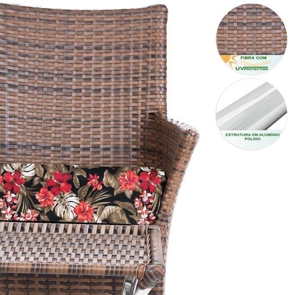 1 Sofá Topazio e 1 Mesa de Centro Varanda Jardim Sacada Area Aluminio Fibra Argila A05 - 4