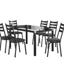 Ver imagem 2 de Conjunto Mesa 140cm com 6 Cadeiras New Malva Preto