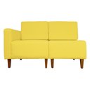 Ver imagem 1 de Poltrona Decorativa Alice Pés Trapézio Suede Amarelo - Ds Estofados