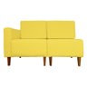 Poltrona Decorativa Alice Pés Trapézio Suede Amarelo - Ds Estofados - 1