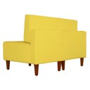 Ver imagem 3 de Poltrona Decorativa Alice Pés Trapézio Suede Amarelo - Ds Estofados
