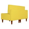 Poltrona Decorativa Alice Pés Trapézio Suede Amarelo - Ds Estofados - 3