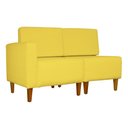 Ver imagem 2 de Poltrona Decorativa Alice Pés Trapézio Suede Amarelo - Ds Estofados