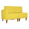 Poltrona Decorativa Alice Pés Trapézio Suede Amarelo - Ds Estofados - 2