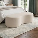 Ver imagem 2 de Puff Decorativo Orgânico para Living Quarto 140cm Orbit W01 Linho Cru - Lyam Decor