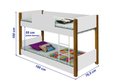 Ver imagem 2 de Beliche Infantil/juvenil Valentina Branco/mel com Pés de Madeira