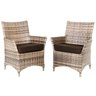 2 Poltronas Topazio Varanda Jardim Sacada Area Aluminio Fibra Capuccino A21 - 1