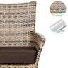 2 Poltronas Topazio Varanda Jardim Sacada Area Aluminio Fibra Capuccino A21 - 3