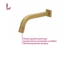 Ver imagem 3 de Torneira de Parede para Lavatório Color Open Dourado Fosco - Perflex