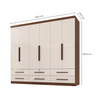 Guarda Roupa Casal Maximus Plus 6 Portas de Bater 6 Gavetas  - 3