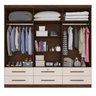 Guarda Roupa Casal Maximus Plus 6 Portas de Bater 6 Gavetas  - 4