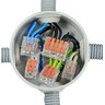 100x Conector Elétrico Emenda Rápida Alavanca Borne 3 Fios - 6