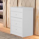 Ver imagem 2 de Penteadeira Olivia 3 Gavetas Banqueta Embutida com Rodizios Branco