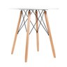 Mesa de Jantar Redonda Eiffel Design - Pé Palito - 80cm - Branco - 2