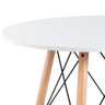 Mesa de Jantar Redonda Eiffel Design - Pé Palito - 80cm - Branco - 5