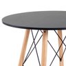 Mesa de Jantar Redonda Eiffel Design - Pé Palito - 80cm - Preto - 5