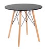 Mesa de Jantar Redonda Eiffel Design - Pé Palito - 80cm - Preto - 1